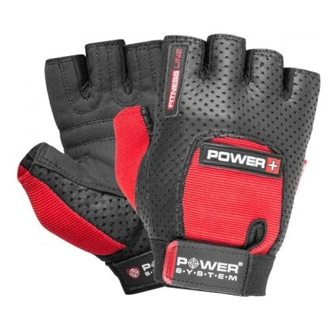 Power Plus gloves black red