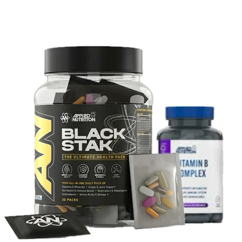 AKCE Applied Nutrition Black Stak 30 packs + ZDARMA B Complex 90 cps