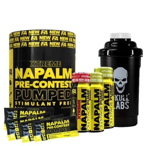 Special Offer FA Napalm Pre-Contest Pumped Stimulant Free 350 g + FREE Shaker + 7x sample