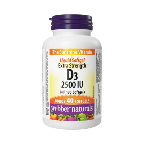 Webber Naturals D3 2500 UI 180 tbl