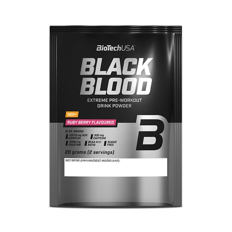 BioTech Black Blood NOX+ 20 g ruby berry