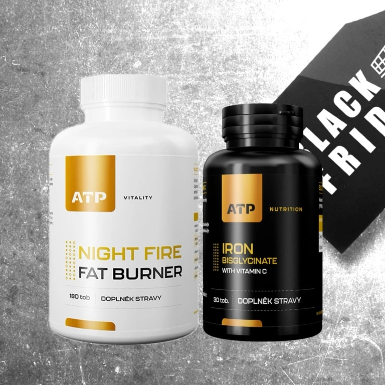 AKCE ATP Vitality Night Fire Fat Burner 180 tob + ZDARMA Iron Bisglycinate 30 tob