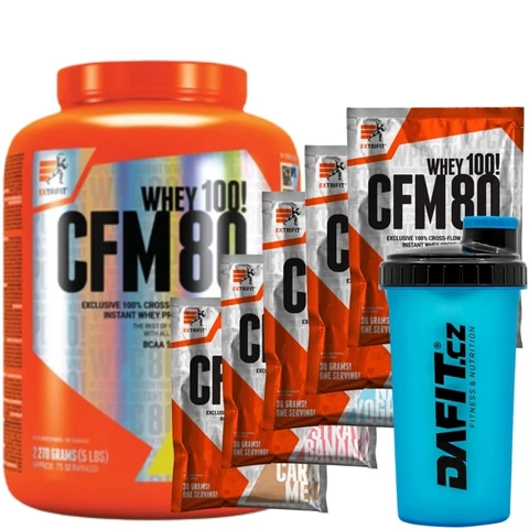 AKCE Extrifit CFM Instant Whey 80 2270g +ZDARMA Šejkr 700ml a 5x CFM Instant Whey 80 30g