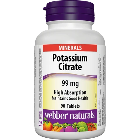 Webber Naturals Potassium Citrate 99 mg 90 tbl