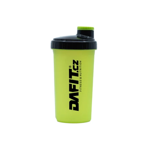 Dafit Šejkr 700 ml neon žluto černá, černé logo