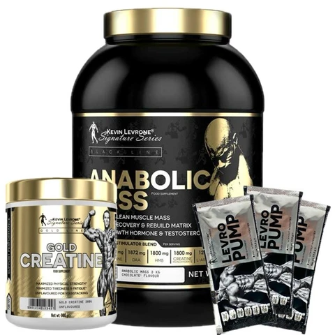 AKCE Kevin Levrone Levrone Mass 3000 g + Gold Creatine 300 g + ZDARMA 3x vzorek