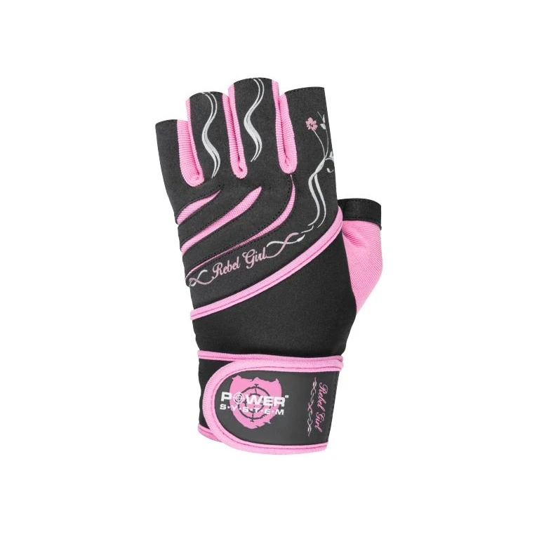 Rukavice Rebel Girl černá růžová