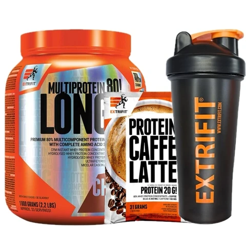 AKCE Extrifit Long 80 Multiprotein 1000 g + ZDARMA Šejkr 600 ml + vzorek