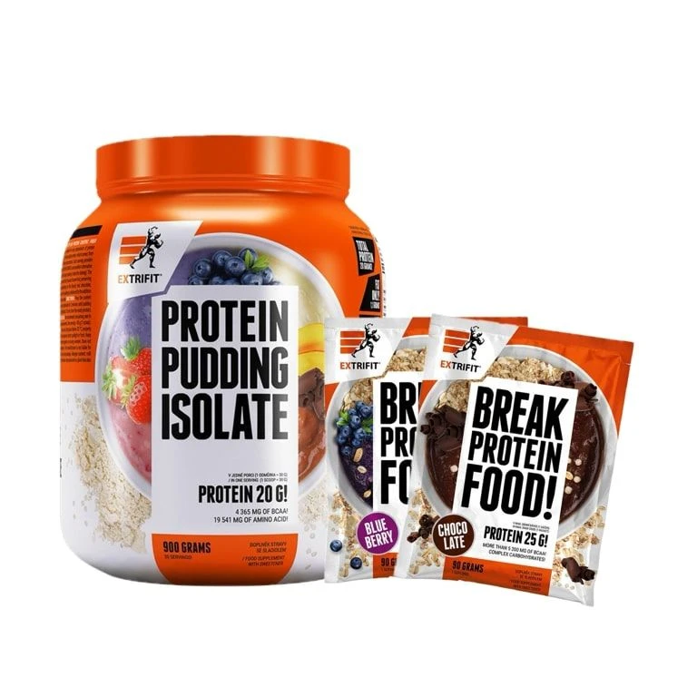 AKCE Extrifit Protein Pudding Isolate 900 g + ZDARMA 2x Protein Break! 90 g