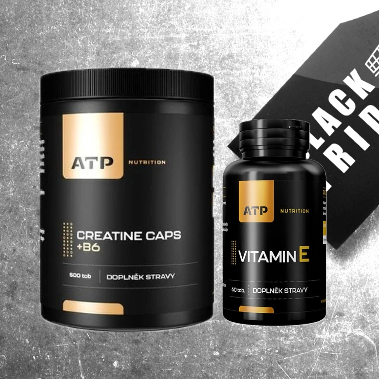 AKCE ATP Nutrition Creatine Caps + B6 500 tob + ZDARMA Vitamin E 60 tob