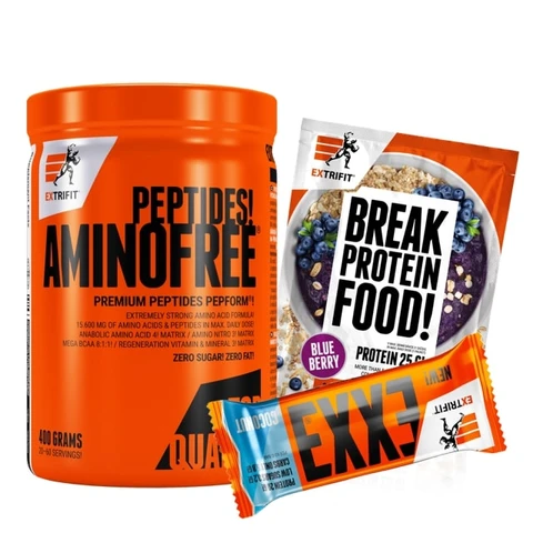 Special Offer Extrifit Aminofree Peptides 400 g + FREE Exxe Bar 65 g + Break! 90 g