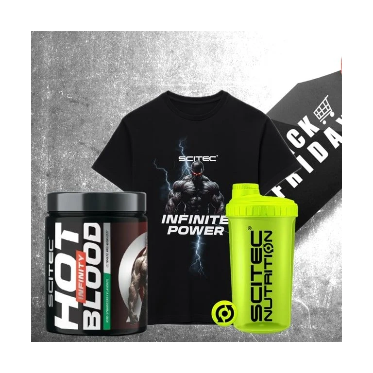 AKCE Scitec Nutrition Hot Blood Infinity 350 g + ZDARMA Šejkr 700 ml + Triko