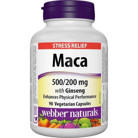 Webber Naturals Maca with Ginseng 500/200 mg 90 cps