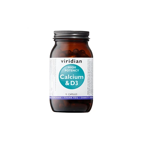 Viridian High Potency Calcium and D3 90 cps (Vápník s vitamínem D3)