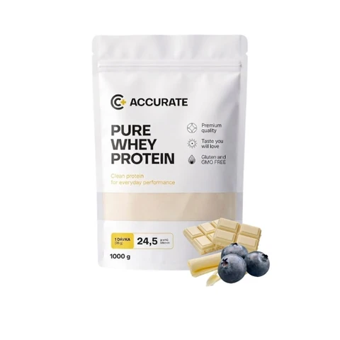 Accurate+ Pure Whey 1000 g white chocolate with blueberry