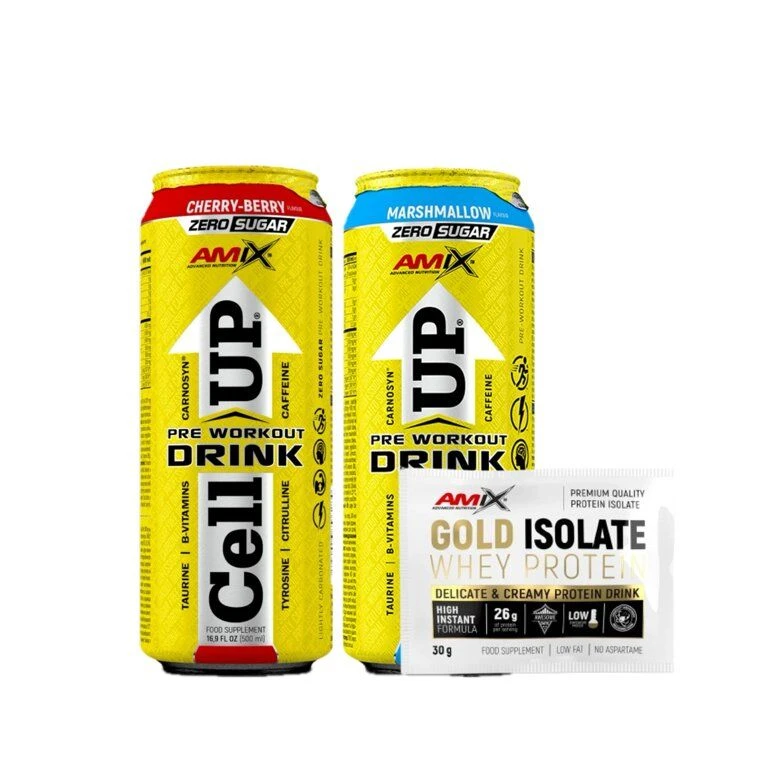 Special Offer 2x Amix CellUP PreWorkout Drink 500 ml + FREE Gold Isolate 30 g
